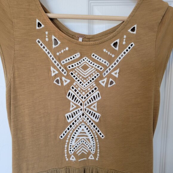 Free People Embroidered Midi Dress size XS - Picture 3 of 6